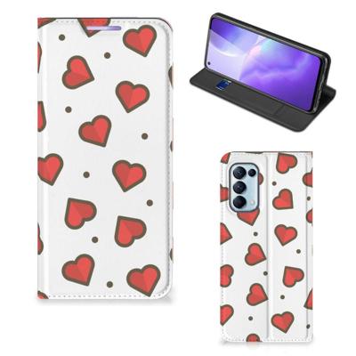 OPPO Find X3 Lite | Hoesje met Magneet | Hearts OPPO Find X3 Lite | Hoesje met Magneet | Hearts