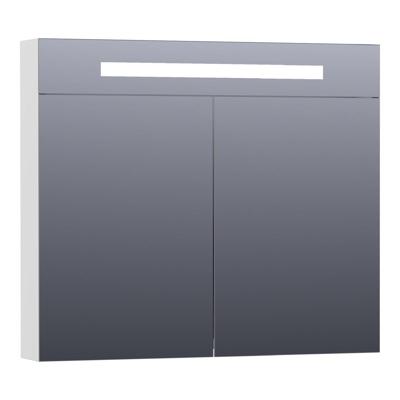 Brauer Promise Deluxe Spiegelkast - 120 cm - met Directe Verlichting - 2 Dubbelzijdige Spiegeldeuren - Mat Wit