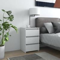 Nachtkastjes 2 st 40x35x62,5 cm bewerkt hout wit - thumbnail