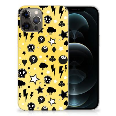 Silicone Back Case iPhone 12 Pro Max Punk Geel Silicone Back Case iPhone 12 Pro Max Punk Geel