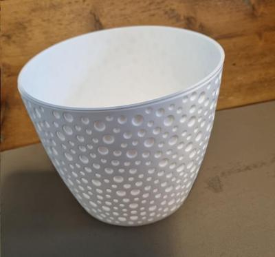 Bloempot BUBBLE rond 17 cm Wit set van 2 stuks Bloempot BUBBLE rond 17 cm Wit set van 2 stuks