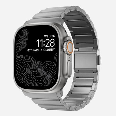 Nomad Titanium Strap V2 Apple Watch 42/44/45/49mm Zilver Nomad Titanium Strap V2 Apple Watch 42/44/45/49mm Zilver