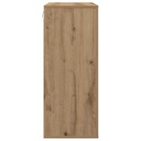 Wandkast artisanaal eikenkleurig 80 x 33 x 80 cm Bewerkt hout - thumbnail