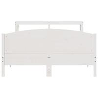 Bedframe zonder matras massief grenenhout wit 120x200 cm - thumbnail