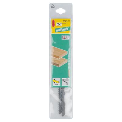 Wolfcraft sabelzaagbladen | t-schacht | hcs | l120mm | 2 stuks - 2669000 Wolfcraft sabelzaagbladen | t-schacht | hcs | l120mm | 2 stuks - 2669000