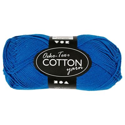 Creativ Company Katoengaren, kobaltblauw, 50gr, 170m Creativ Company Katoengaren, kobaltblauw, 50gr, 170m