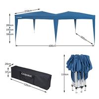 Easy Up - Vouwtent - Paviljoen - Partytent blauw 3x6 mtr - thumbnail