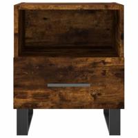 Nachtkastje 40x35x47,5 cm bewerkt hout gerookt eikenkleurig - thumbnail