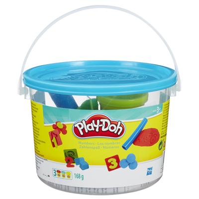 Otto Simon Play-doh dough emmertje met 3 potjes klei en strand vormen - thumbnail