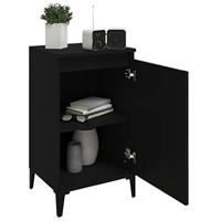 Nachtkastjes 2 st 40x35x70 cm bewerkt hout zwart - thumbnail