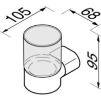 Geesa Wynk Glashouder met glas Chroom 914502-02 - thumbnail