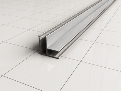 Wiesbaden Slim | hoekprofiel | 200 cm voor glaswand 8 of 10 mm | Geborsteld staal