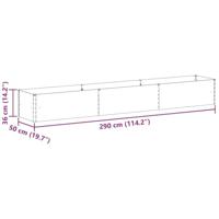 Verhoogde plantenbak 290 x 50 x 36 cm Gegalvaniseerd staal - thumbnail