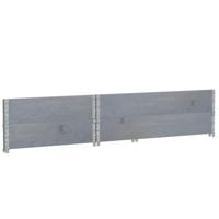 VidaXL Palletopzetranden 2 st 120x80 cm massief grenenhout grijs - thumbnail