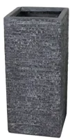 Mega Collections Plantenbak Kubus Hoog Clayfibre - L27x B27x H60 cm - Grafiet - thumbnail