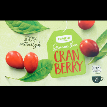 Jumbo Groene Thee Cranberry 20 Stuks
