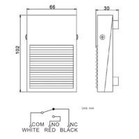 TRU COMPONENTS FS-1 Voetschakelaar 24 V/AC 10 A 1 pedaal 1x wisselcontact 1 stuk(s) - thumbnail