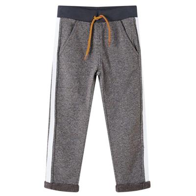 Kinderjoggingbroek 116 gemleerd donkergrijs