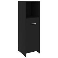 VidaXL Badkamerkast 30x30x95 cm bewerkt hout zwart - thumbnail