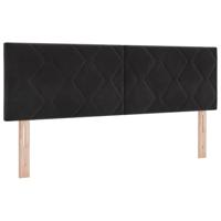 LED Hoofdbord Zwart 144 cm Nep Leer - thumbnail