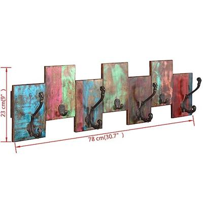 VidaXL Kapstok met 7 haken massief gerecycled hout