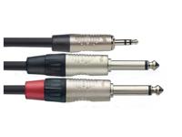 Stagg NYC2/MPS2PR Y-kabel Minijack-2 X Jack Mono - thumbnail