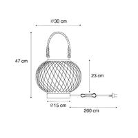 QAZQA Landelijke buiten tafellamp rotan - Calamus - thumbnail