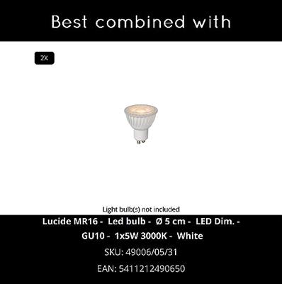 Lucide ZARO - Wandspot / Wandlamp Binnen/Buiten - 2xGU10 - IP65 - Wit