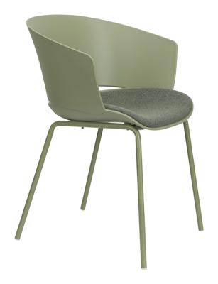 ZILT Eetkamerstoel 'Elam' kleur Groen ZILT Eetkamerstoel 'Elam' kleur Groen