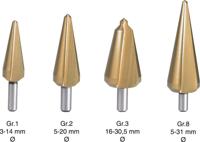 Rotec HSS conische plaatboren S.P. Nr.3 16,0-30,5 TIN - 4201003 - 420.1003 - thumbnail