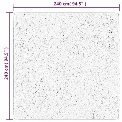 VidaXL Vloerkleed pamplona shaggy hoogpolig modern 240x240 cm zwart