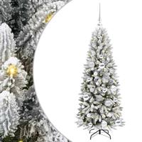 VidaXL Kunstkerstboom wit 120 cm pvc en plastic en staal en pe - thumbnail