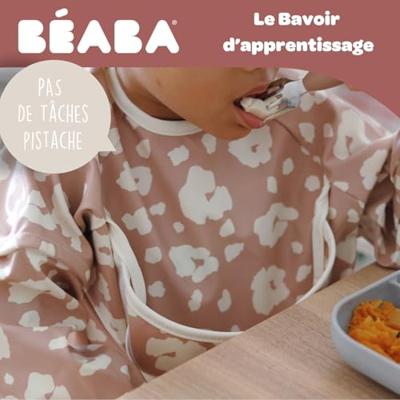 Meegroeislabbetje met mouwen 2-in-1 BEABA Playful rouge