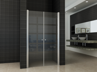 Wiesbaden dubbele pendeldeur in nis 1200x2000 6 mm NANO glas - thumbnail