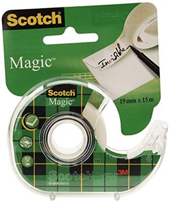 Plakband scotch magic 810 19mmx15m + plakbandh | 12 stuks