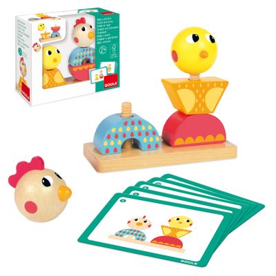 Goula Houten Stapelspel: Stapel En Draai Goula Houten Stapelspel: Stapel En Draai