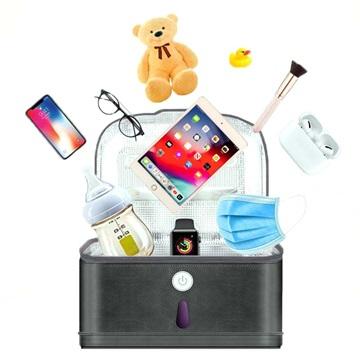 Draagbare UV-sterilisator-desinfectiebox - S - Zwart