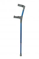 Elleboogkruk dubbel verstelbaar blauw metallic - thumbnail