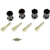 Absima + 20.0 mm 1:10 Aluminium Aluminium spoorverbreding 12 mm 6-kant 20.0 mm Zwart 4 stuk(s) - thumbnail