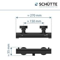 Schutte LONDON thermostatische mengkraan douche| mat zwart - 52466 - 52466 - thumbnail