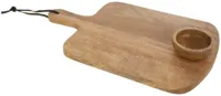Serveerplank met kom mangohout 43cm - thumbnail