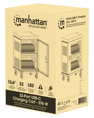 Manhattan 102353 Laad- en managementsysteem Wagen Bekabeling voor USB-C