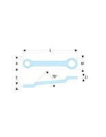 Facom dubbelgebogen 12-kant ringsleutel 12x13 mm - 55A.12X13 - thumbnail