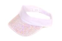 Zonneklep strass wit - thumbnail