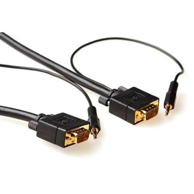 ACT AK4993 Ultra High Performance VGA + Audio Aansluitkabel male/male - 7 meter