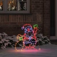 Kerstman Licht met 168 LED Multikleur 58.5 x 60 x 1.3 cm IJzer - thumbnail