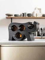 MUST Living Wijnrek 'Elephant' Suarhout, kleur Zwart - thumbnail