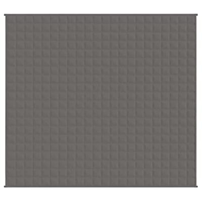 VidaXL Verzwaringsdeken 200x230 cm 9 kg stof grijs