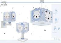 Dalber Kinderkamer hanglampBaby Jungle soft blauw met wit - 63112T - thumbnail
