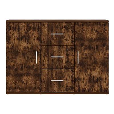 Dressoir 91x29,5x65 cm bewerkt hout gerookt eikenkleurig